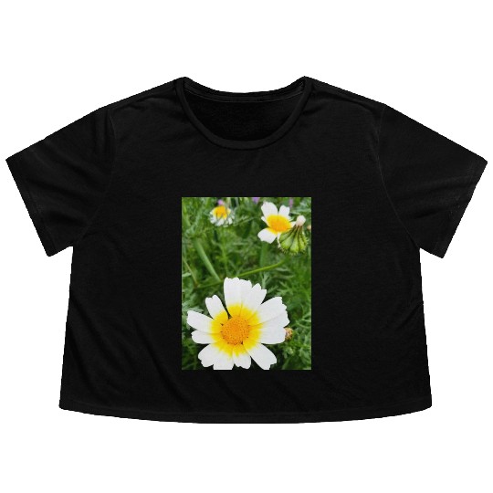 Summer Bloom Flowy Cropped Tees