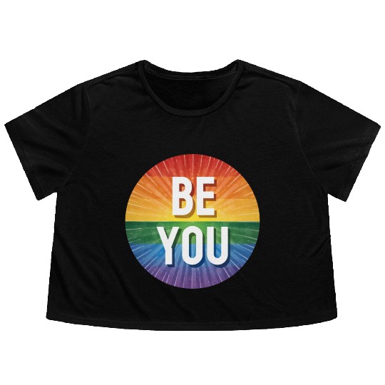 LGBTQ Be You Flowy Cropped Tees