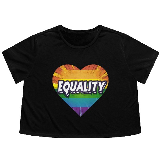 LGBTQ Equality Flowy Cropped Tees