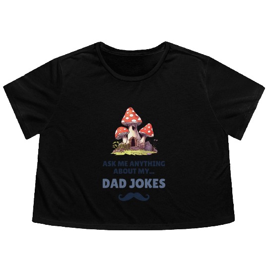 Dad Joke Enthusiast Flowy Cropped Tees