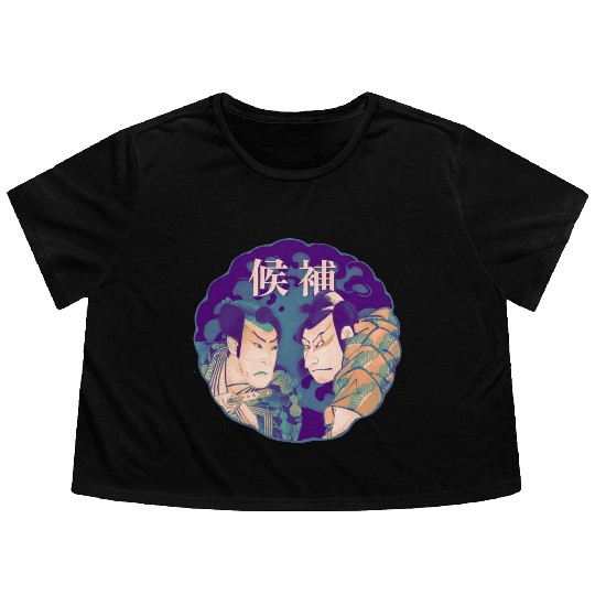Two Samurai Warriors are in a duel Flowy Cropped Tees