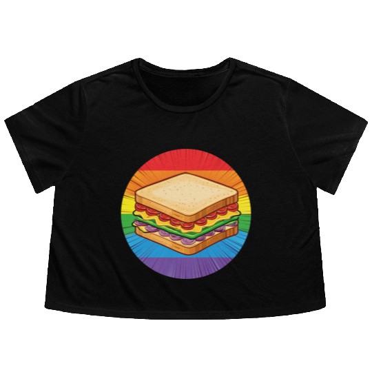 LGBTQ Sandwich Flowy Cropped Tees