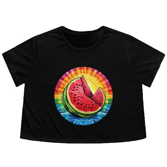 LGBTQ Melon Flowy Cropped Tees