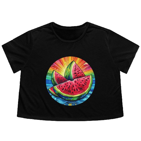 LGBTQ Melon Flowy Cropped Tees