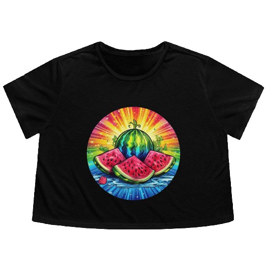 LGBTQ Melon Flowy Cropped Tees