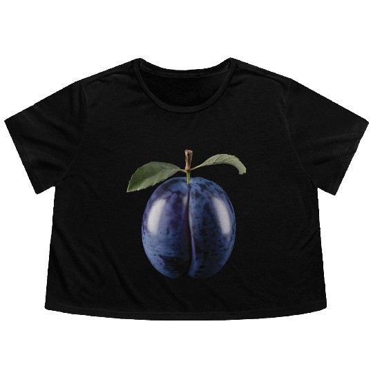 Blackberry Realistic Flowy Cropped Tees