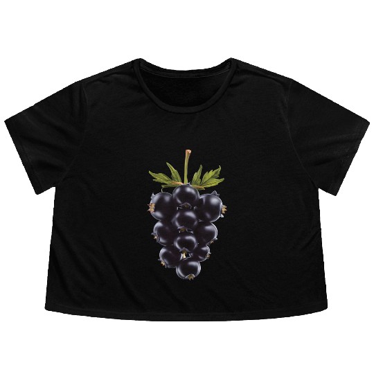 Blackberry Realistic Flowy Cropped Tees