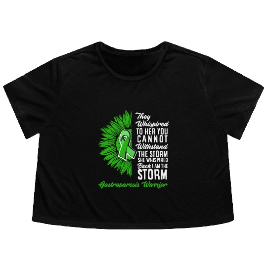 Motivational Storm Gastroparesis Awareness Flowy Cropped Tees