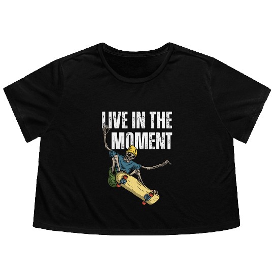 Skater's Live in the Moment Inspiration Flowy Cropped Tees