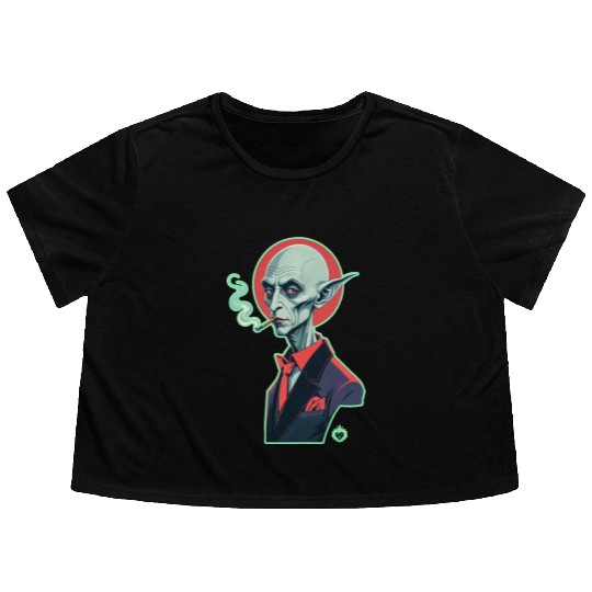 NOSFERATU WEED Flowy Cropped Tees