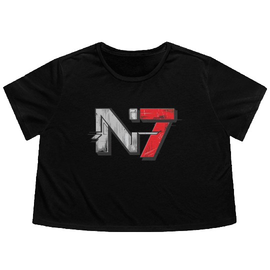 Mass Effect N7 Essential Flowy Cropped Tees