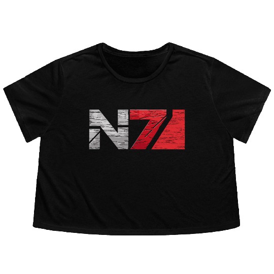 Mass Effect N7 Essential Flowy Cropped Tees