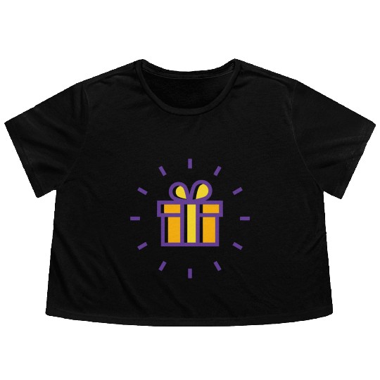 AA line icon of a gift box typically features a si Flowy Cropped Tees