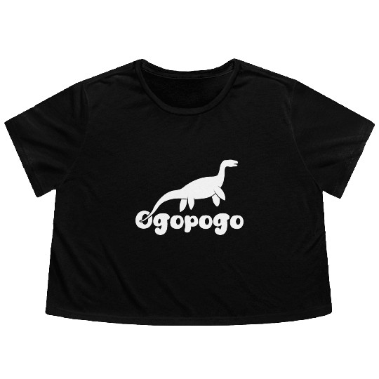Ogopogo Cute Lake Monster Cryptid Flowy Cropped Tees