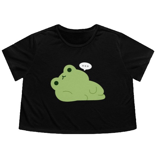Tired Frog Flowy Cropped Tees