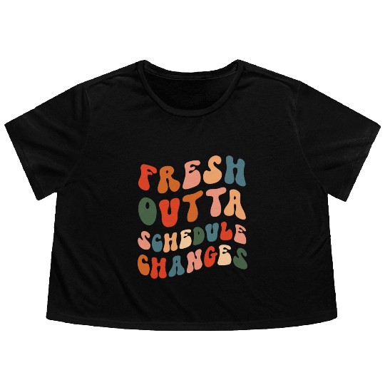 School Counselor Fresh Outta Flowy Cropped Tees