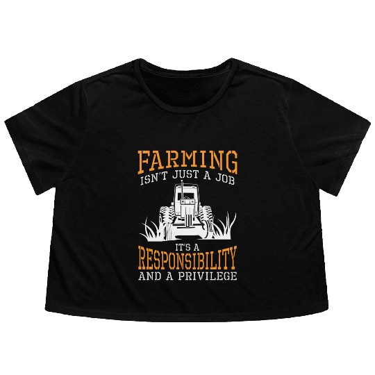 Agriculture Field Farmer Host Flowy Cropped Tees