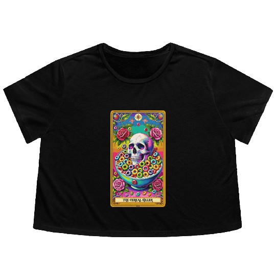The Cereal Killer Tarot Flowy Cropped Tees