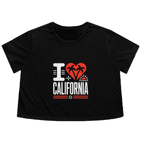 I love California | The Golden State Flowy Cropped Tees