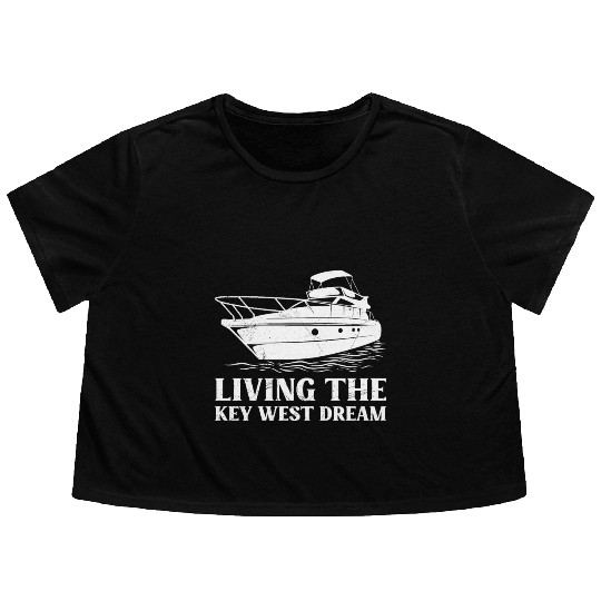 Florida LIVING THE KEY-WEST DREAM Florida Keys Flowy Cropped Tees