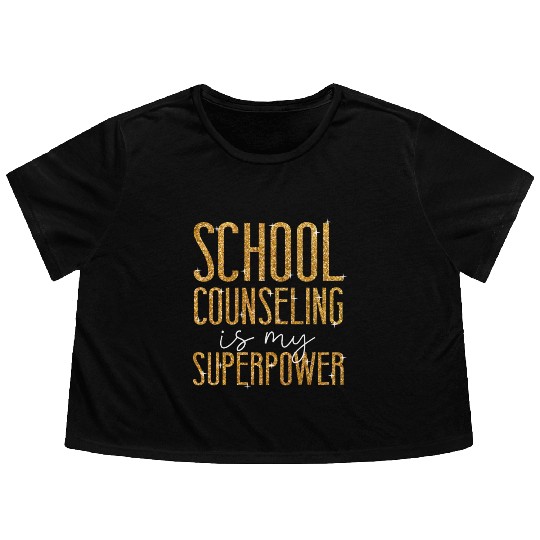 School Counselor School Counseling Flowy Cropped Tees