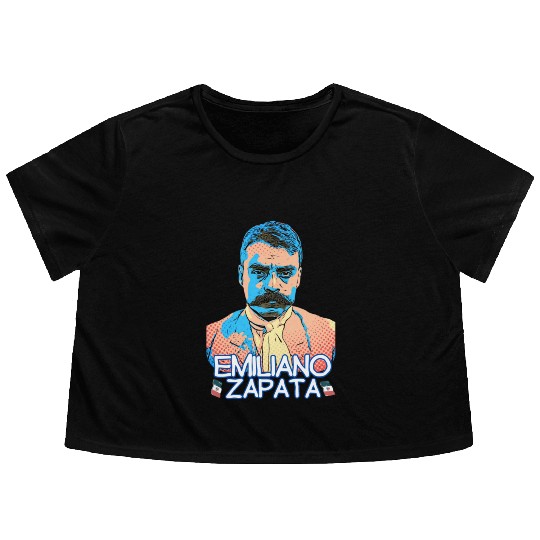 Emiliano Zapata Flowy Cropped Tees