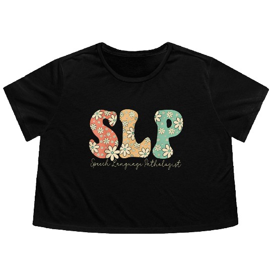 Speech Therapy Flowy Cropped Tees