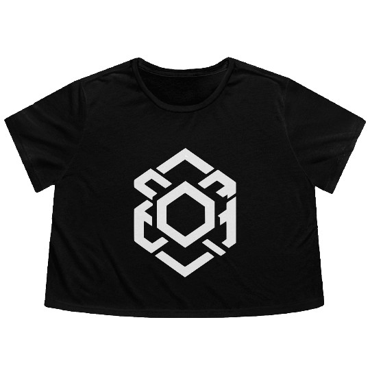 ube in Cube - Abstract Geometric Flowy Cropped Tees