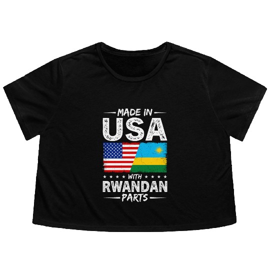 American Crafted Rwandan Powered Rwanda Flowy Cropped Tees