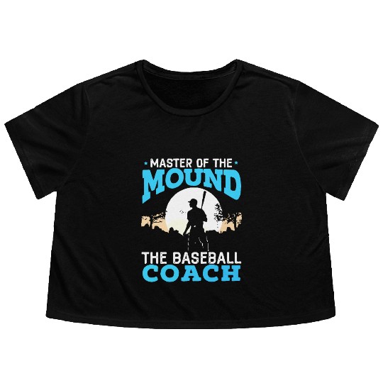 the baseball coach Flowy Cropped Tees