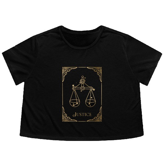 Tarot: The Justice Flowy Cropped Tees