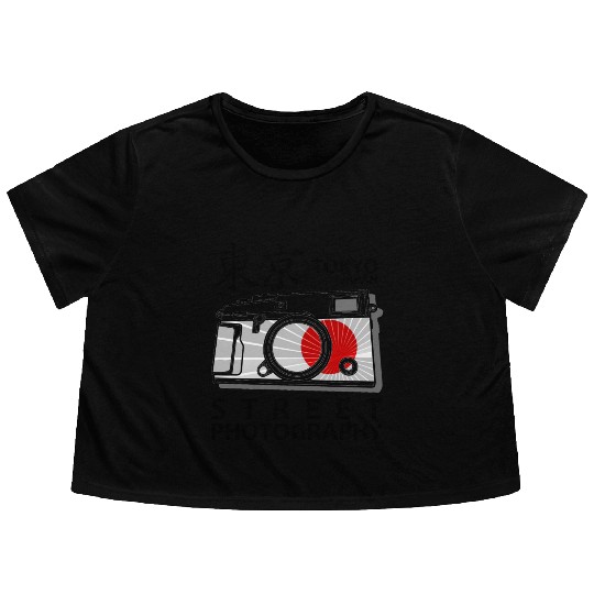 Tokyo Street hotography Flowy Cropped Tees
