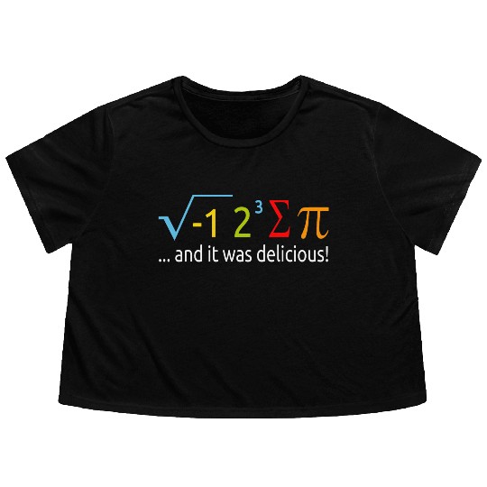 I Ate Some Pie And It Was Delicious 8 Pi Day 2BK12 Flowy Cropped Tees