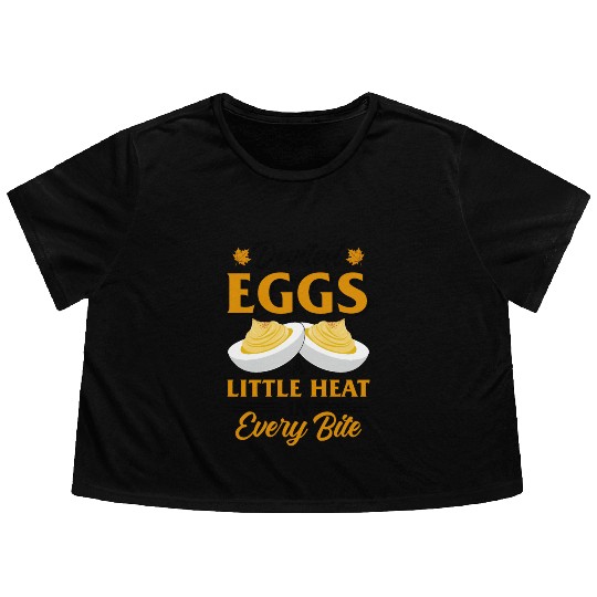 Funny Deviled Eggs Designs For Deviled Egg Lover Flowy Cropped Tees