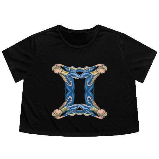 Gemini Quadruplet Unique Design Flowy Cropped Tees