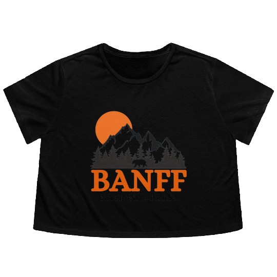 Banff National Park Flowy Cropped Tees