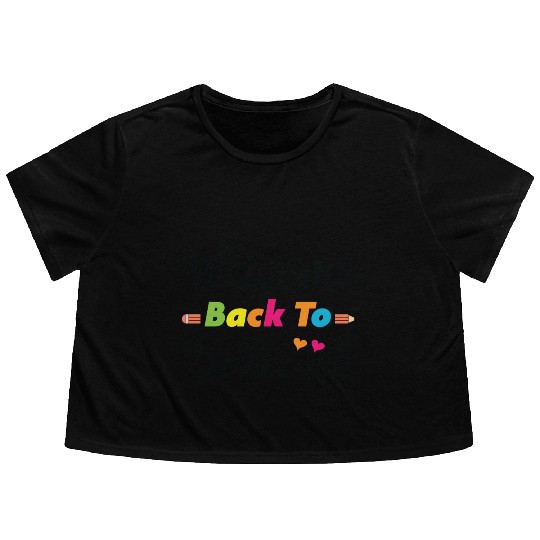 welcome back to school Flowy Cropped Tees