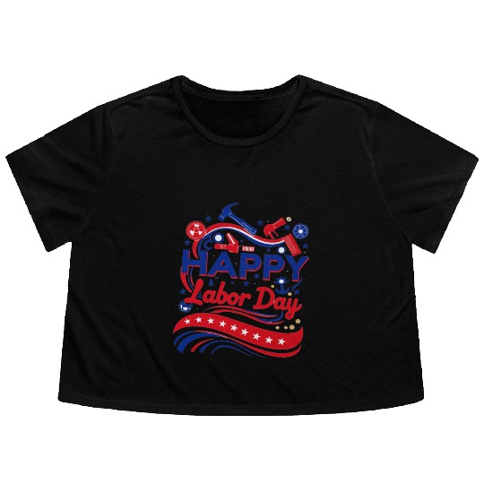 Labor Day Flowy Cropped Tees