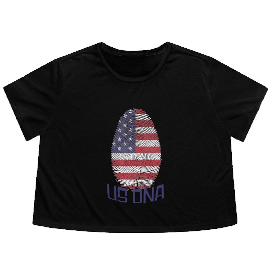 US DNA - Love America Flowy Cropped Tees