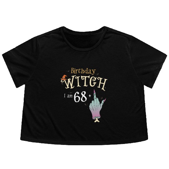 Yes It's My Birthday - 69th Birthday Witch Funny Flowy Cropped Tees