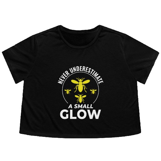 Fireflies Firefly Lightning Bug Insect Collector Flowy Cropped Tees