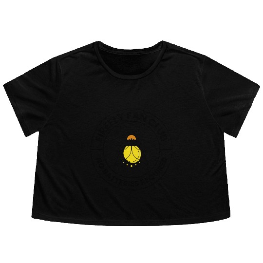 Fireflies Firefly Lightning Bug Insect Collector Flowy Cropped Tees