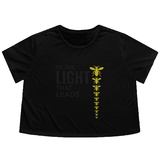 Fireflies Firefly Lightning Bug Insect Collector Flowy Cropped Tees
