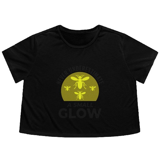 Fireflies Firefly Lightning Bug Insect Collector Flowy Cropped Tees