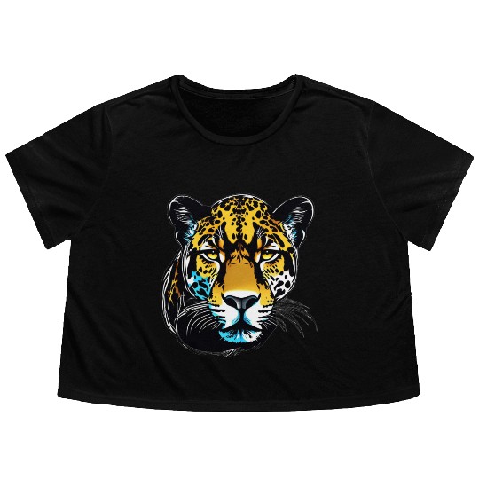 Cheetah Flowy Cropped Tees