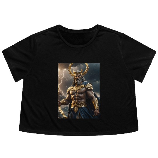 Zeus Jupiter Roman Greek God Flowy Cropped Tees