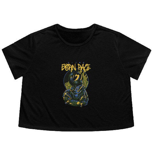 Born Race Flowy Cropped Tees
