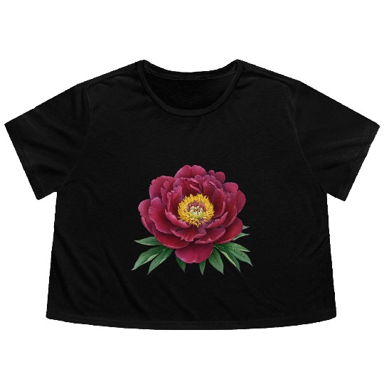 Lonely Flower Flowy Cropped Tees