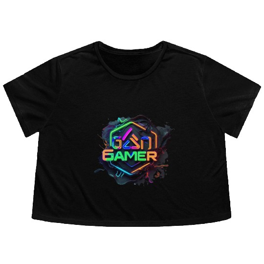 Gamer 2 Flowy Cropped Tees