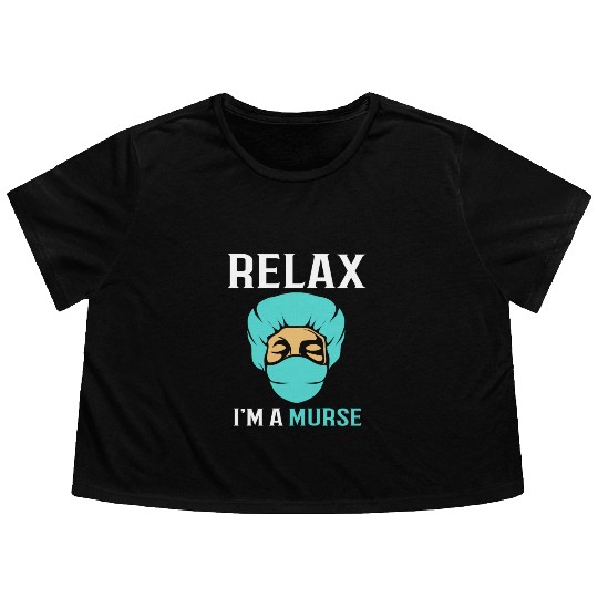 Funny Male Nurse Nursing Medical Flowy Cropped Tees